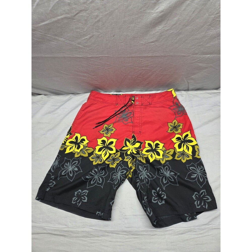 24 Seven Swim Shorts Men’s Multicolor Floral Swim Board Trunks Size 34